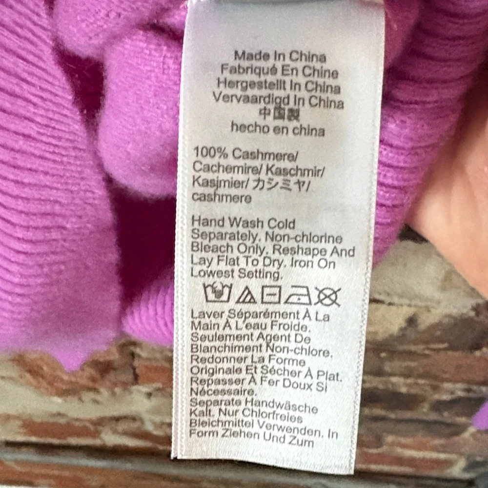 J. Crew Cropped Fit Cashmere Sweater in Dahlia Purple - Picture 8 of 8